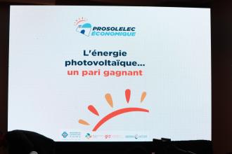 Annonce officielle du lancement du projet Prosol Elec Économique