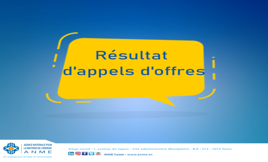 Résultat d'appels d'offres