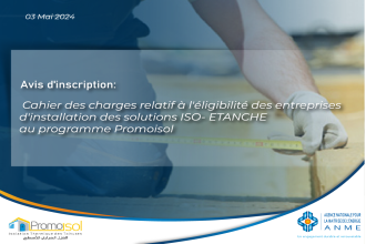 Cahier des charges relatif à l'éligibilité des entreprises d'installation des solutions ISO- ETANCHE au programme Promoisol