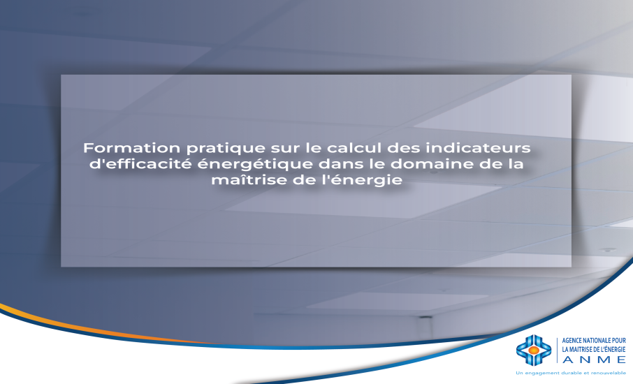 Formation pratique sur le calcul des indicateurs d'efficacité énergétique dans le domaine de la maîtrise de l'énergie